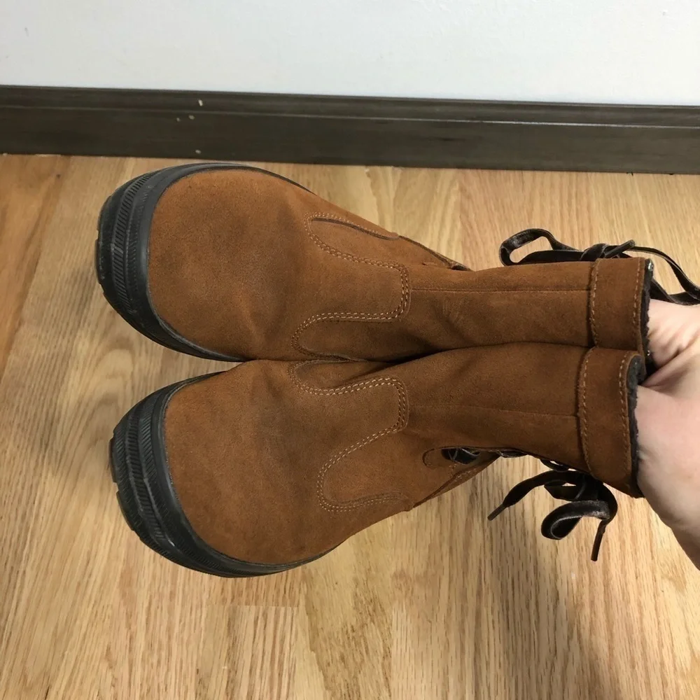 Keds Sunnyside Leather Boots Sz 6 Brown Women’s